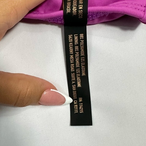 NWT Vix Paula Hermanny purple one shoulder gold chain bathing suit top size M - Picture 5 of 11